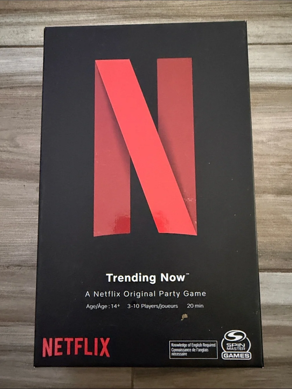 Netflix Party Game Box in Red and Black